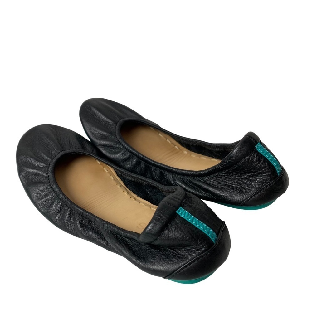 Tieks woman’s matte black ballet flat shoes size 7